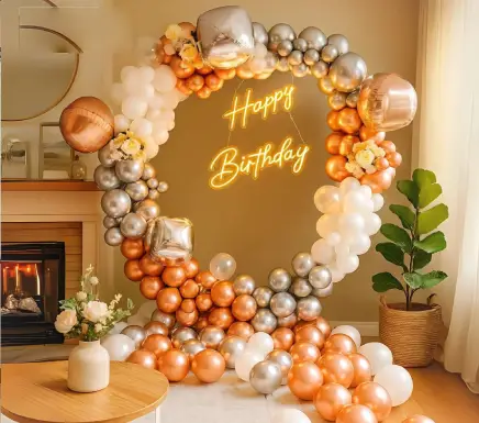 Birthday party balloon decoration